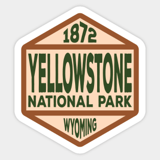 Yellowstone National Park Wyoming badge Sticker